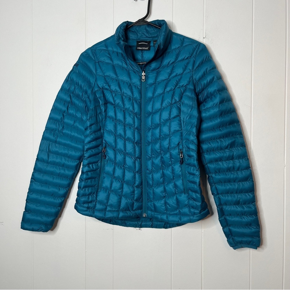 Marmot Women's Featherless Quilted Puffer Jacket Lightweight Insulated Teal XS